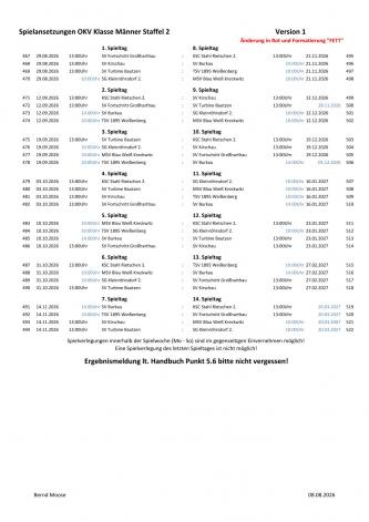 Spielplan